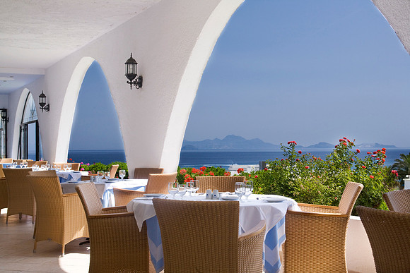 Mitsis Hotels Norida Beach - Main restaurant veranda