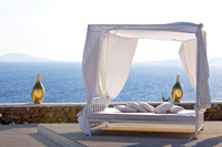 Pool of Mykonian Mare Resort with Lovebeds